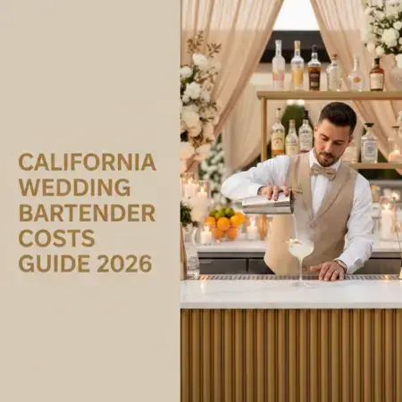 Elegant wedding bartending