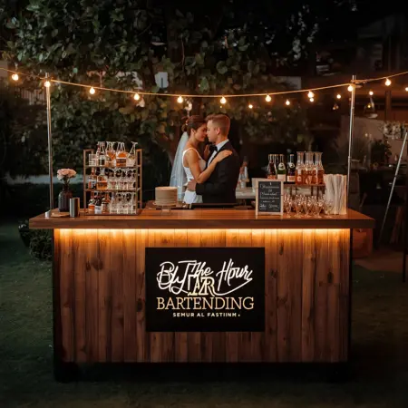 By The Hour Bartending Wedding Setup Section