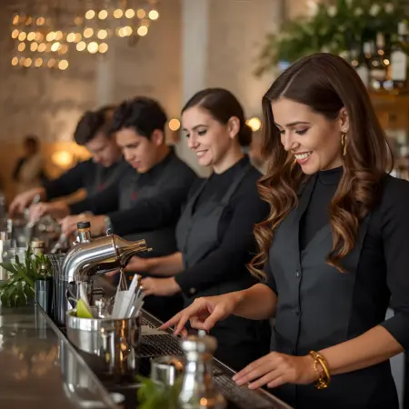 Licensed & Professional Wedding Bartenders in Action