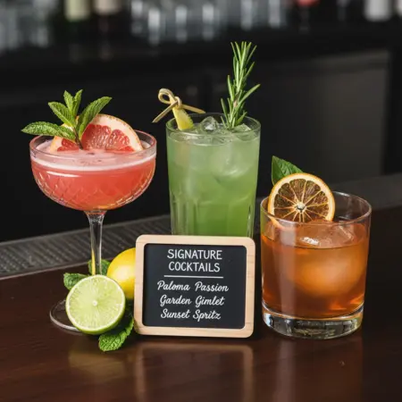 Signature Cocktails & Custom Menu