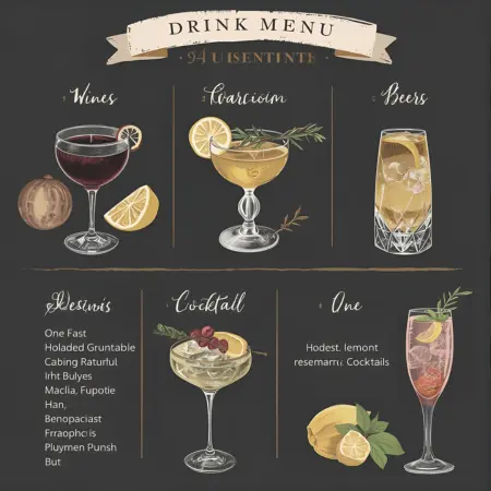 Small Wedding Drink Menu & Signature Cocktails