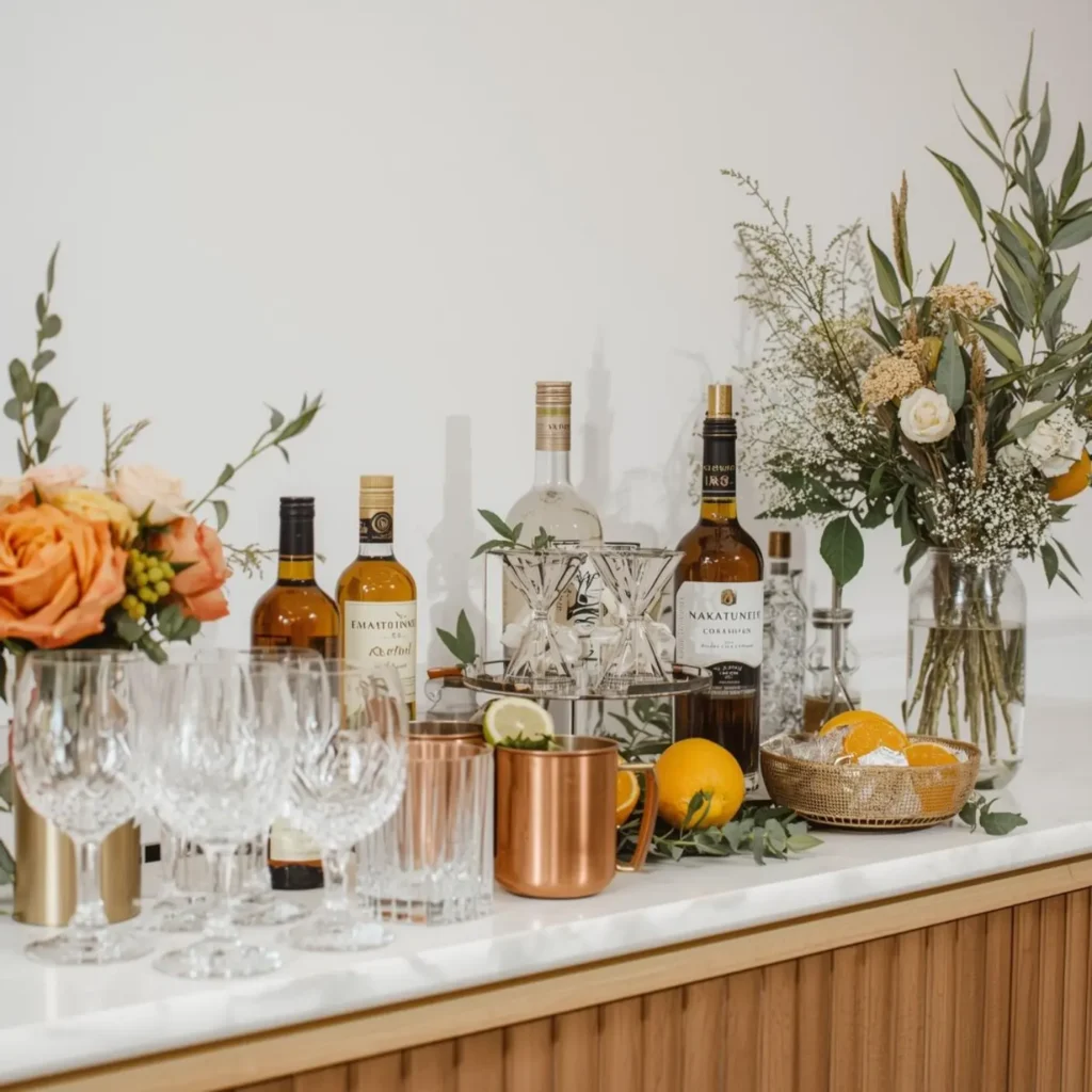 Styled Luxury Bar Setup (Presentation & Decor)