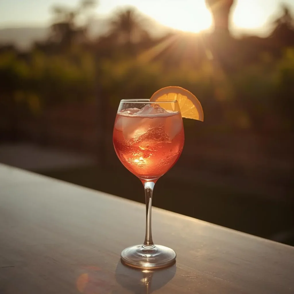 Sunset Spritz Golden Hour Wedding Moment