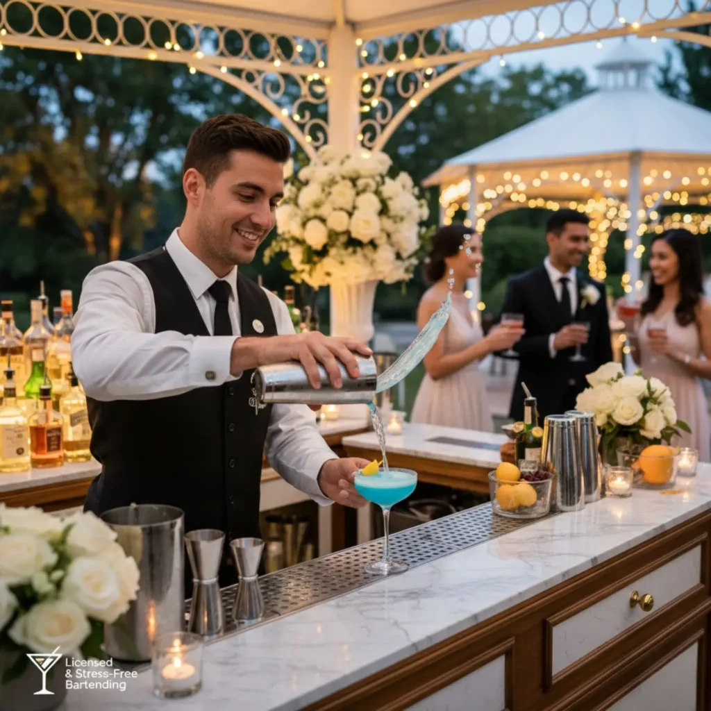 Polished Bar Setup & Wedding Aesthetic