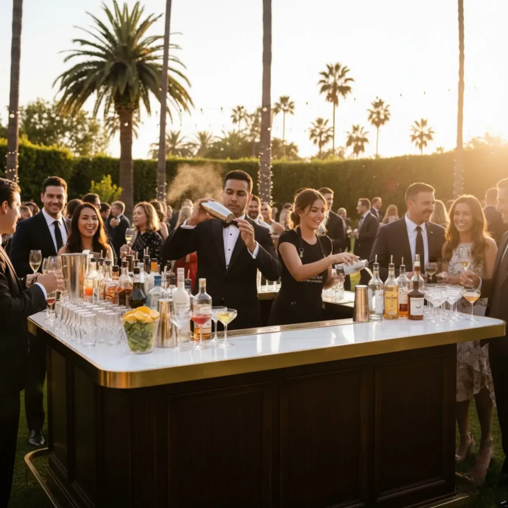 Licensed and insured event bartending service ensuring safe alcohol service in California