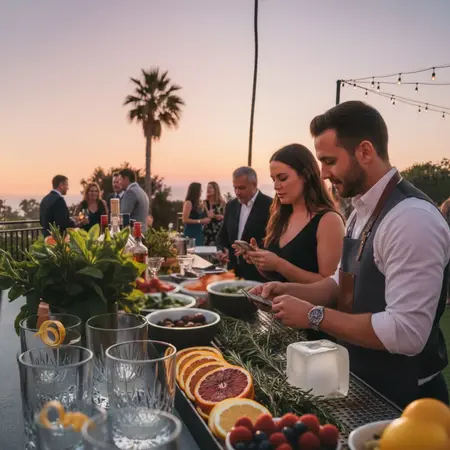 TIPS-certified bartender providing insured bartending services in Orange County